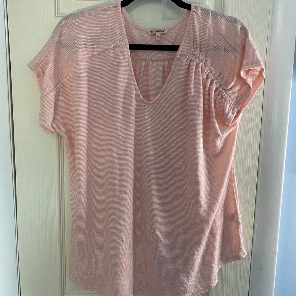 Pink V-Neck Tee